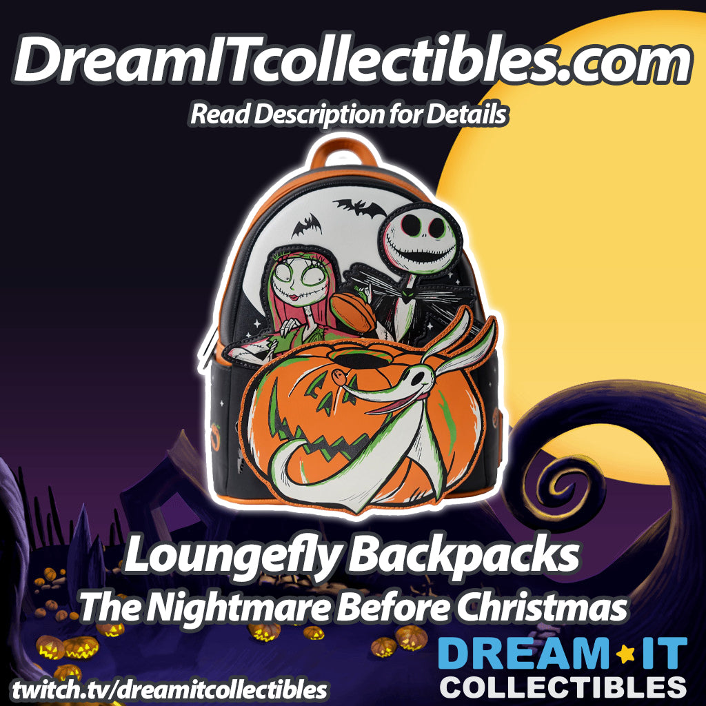 disney 100 nightmare before christmas glow-in-the-dark mini backpack Disney 100 Nightmare Before Christmas Glow-in-the-Dark Mini Backpack