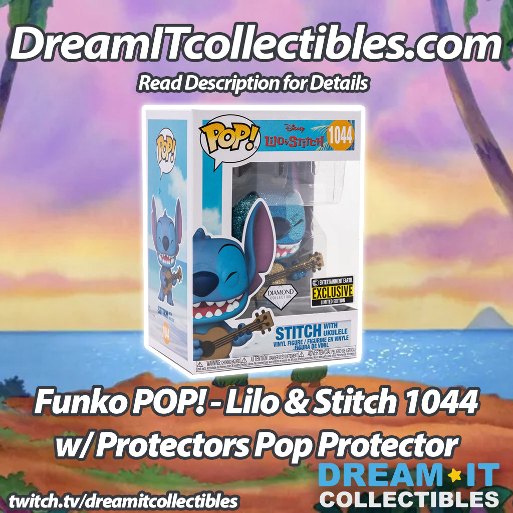Lilo & Stitch Stitch with Ukulele Diamond Glitter Pop! Vinyl