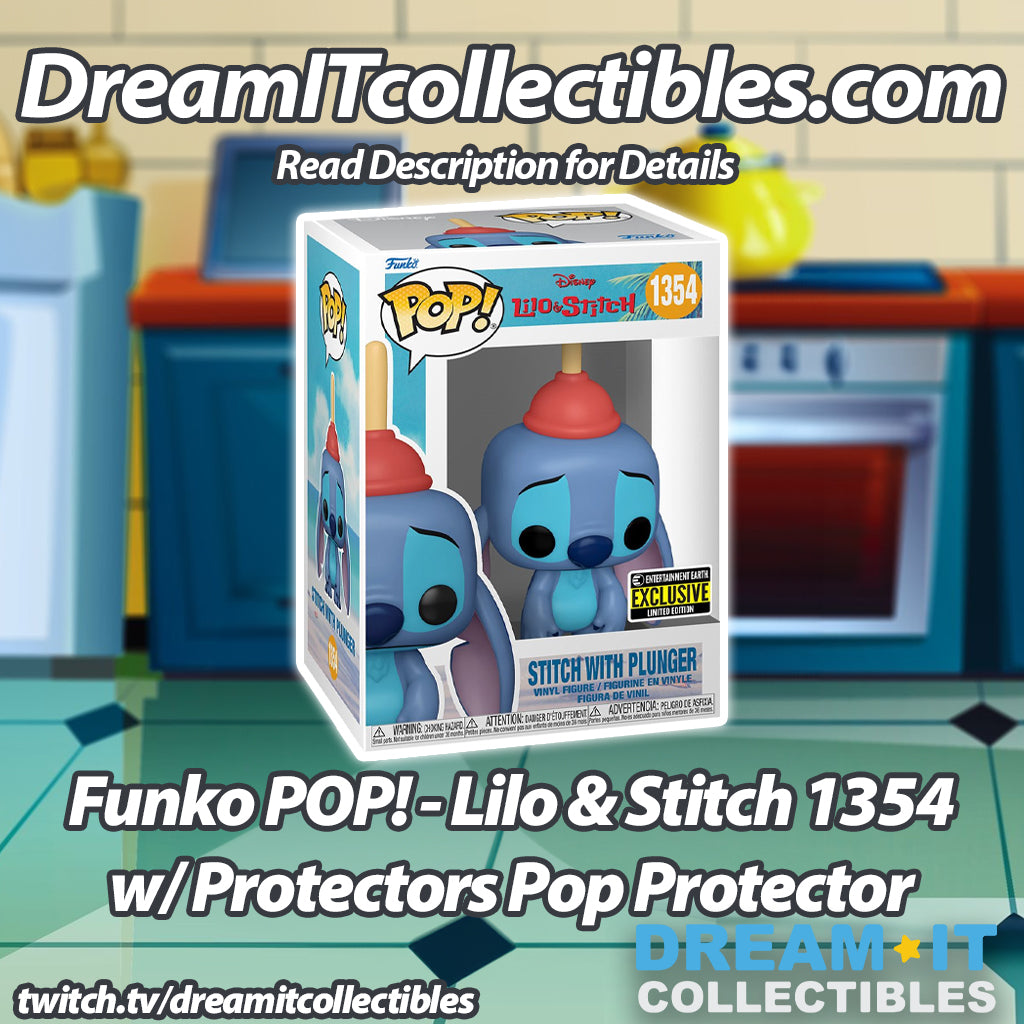 Lilo & Stitch Stitch with Plunger Funko Pop! Vinyl Figure #1354 - Ente –  Dreamitcollectibles