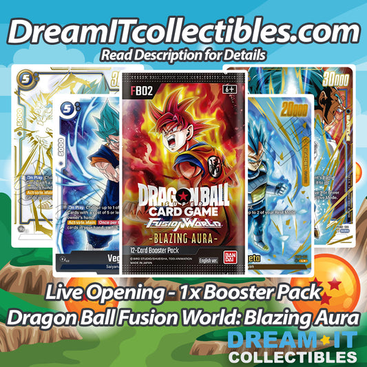Live Opening - 1x Booster Pack Dragon Ball Fusion World: Blazing Aura