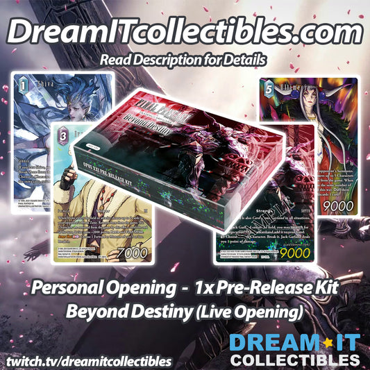 Live Opening - 1x Pre-Release Kit - Final Fantasy TCG - Beyond Destiny