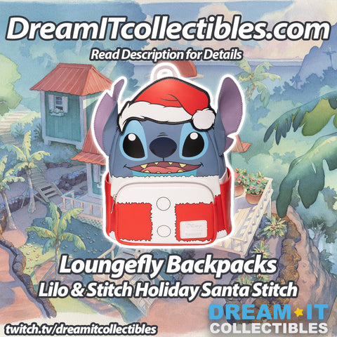 Lilo & Stitch Holiday Santa Stitch Mini-Backpack - Entertainment Earth Exclusive