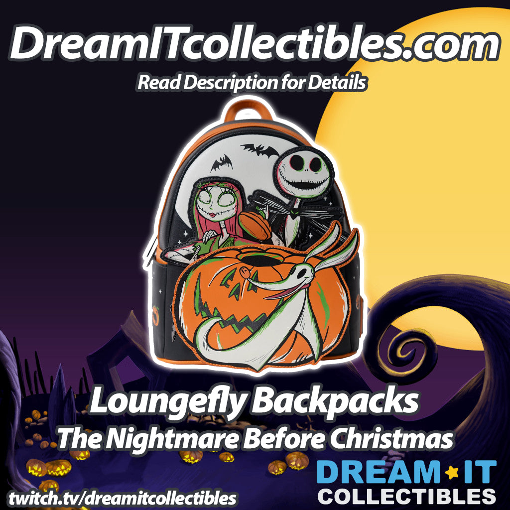The Nightmare Before Christmas Disney 100 Glow-in-the-Dark Mini-Backpack - Entertainment Earth Exclusive