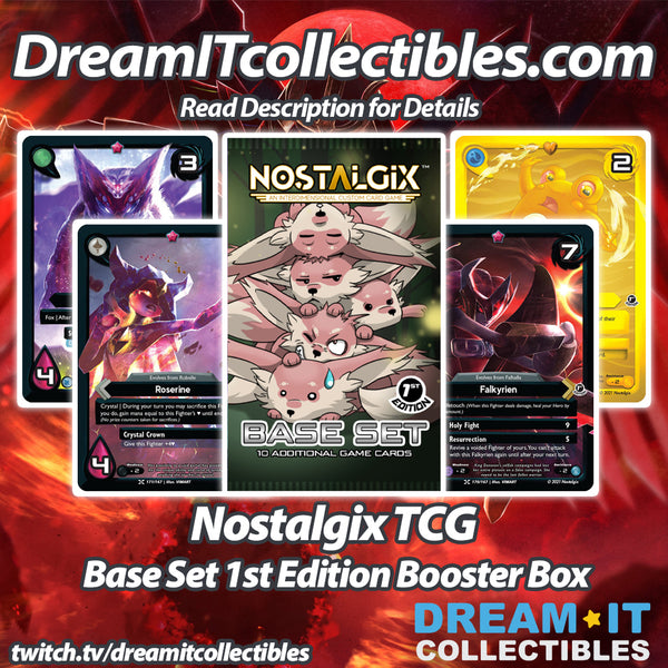nostalgix booster box Nostalgix TCG: Base Set 1st Edition Booster Display Box (36 Packs) Nostalgix TCG Merch Arena