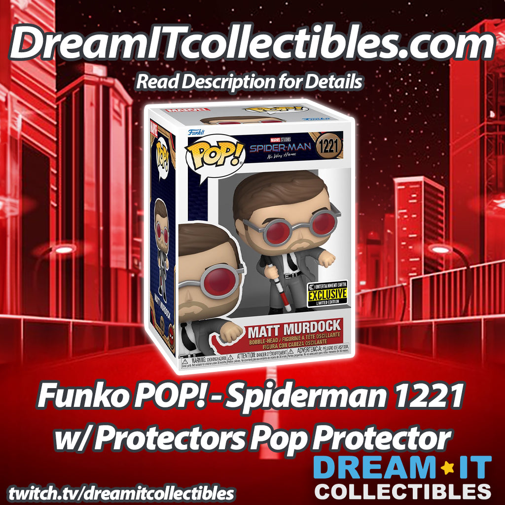 Spider-Man: No Way Home Matt Murdock with Brick Pop! Vinyl Figure #1221 - Entertainment Earth Exclusive