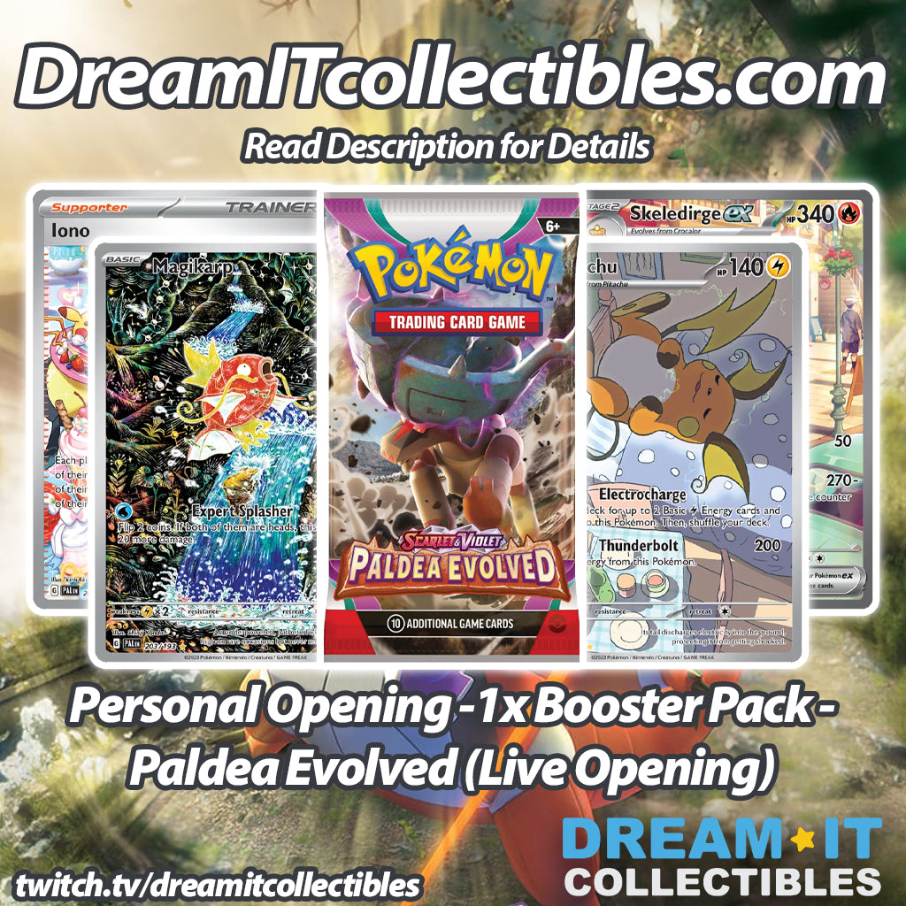 Live Opening - 1x Booster Pack - Pokémon - Paldea Evolved