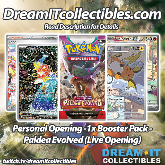 Live Opening - 1x Booster Pack - Pokémon - Paldea Evolved