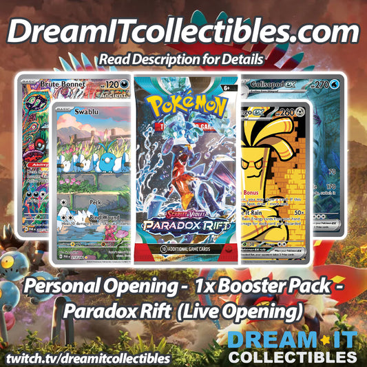 Live Opening - 1x Booster Pack - Pokémon - Paradox Rift