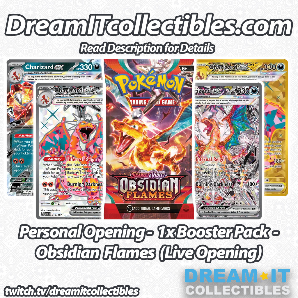 Live Opening - 1x Booster Pack - Pokémon - Obsidian Flames
