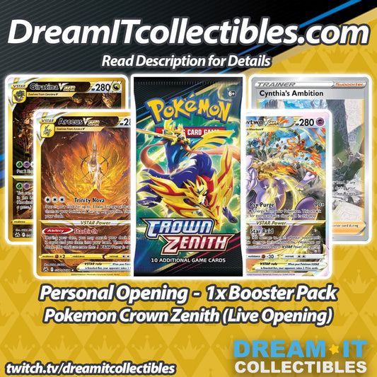 Live Opening - 1x Booster Pack - Pokémon - Crown Zenith