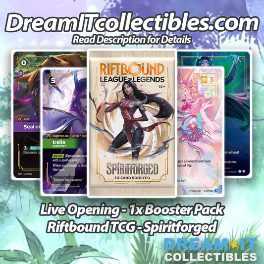 Live Opening - 1x Booster Pack - Riftbound TCG Spiritforged
