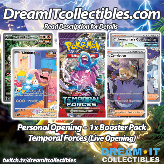 Live Opening - 1x Booster Pack - Pokémon - Temporal Forces