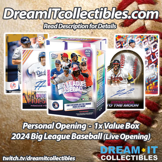 Live Opening - 2024 Topps Big League Baseball Factory Sealed Value Box