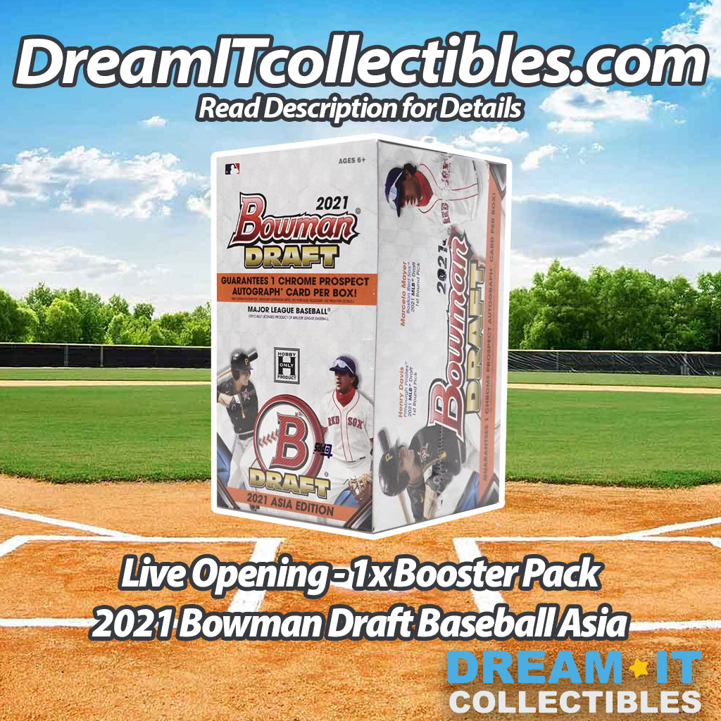 Live Opening - 1x Booster Pack 2021 Bowman Draft Baseball Asia
